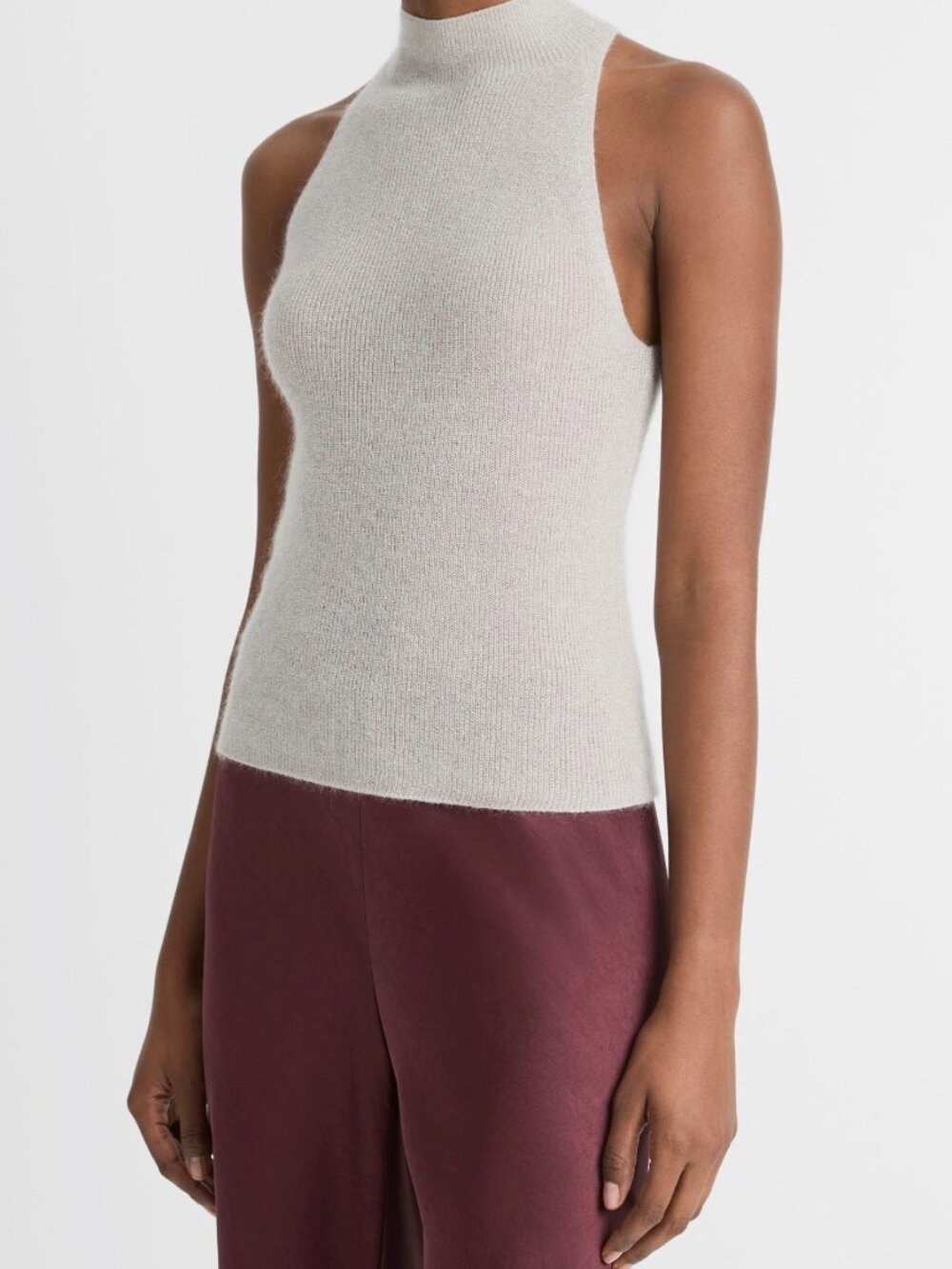 Vince Wide-Leg Satin Pants in Deep Wine - Picture 5 of 9